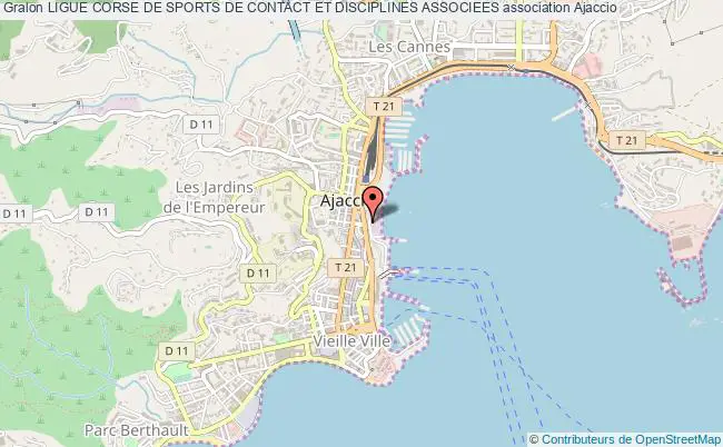 plan association Ligue Corse De Sports De Contact Et Disciplines Associees Ajaccio