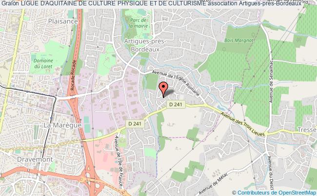 plan association Ligue D'aquitaine De Culture Physique Et De Culturisme Artigues-près-Bordeaux