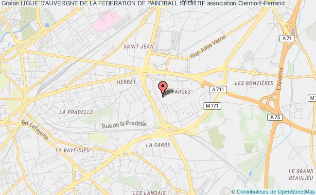 plan association Ligue D'auvergne De La Federation De Paintball Sportif Clermont-Ferrand