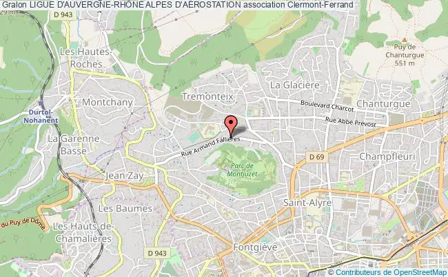 plan association Ligue D'auvergne-rhÔne Alpes D'aÉrostation Clermont-Ferrand