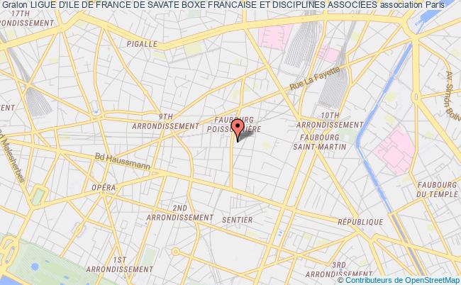 plan association Ligue D'ile De France De Savate Boxe Francaise Et Disciplines Associees Paris
