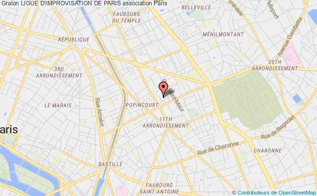 plan association Ligue D'improvisation De Paris Paris