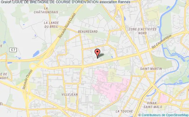 plan association Ligue De Bretagne De Course D'orientation Rennes