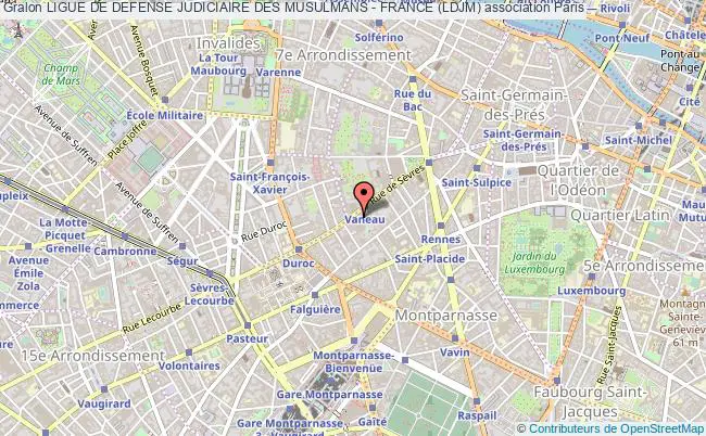 plan association Ligue De Defense Judiciaire Des Musulmans - France (ldjm) Paris