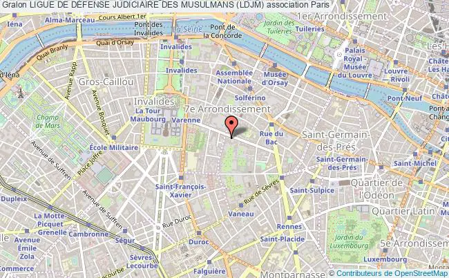 plan association Ligue De DÉfense Judiciaire Des Musulmans (ldjm) Paris 7e