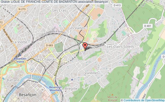 plan association Ligue De Franche-comte De Badminton Besançon
