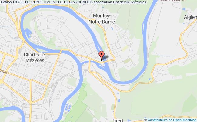 plan association Ligue De L'enseignement Des Ardennes Charleville-Mézières