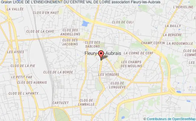 plan association Ligue De L'enseignement Du Centre Val De Loire Fleury-les-Aubrais