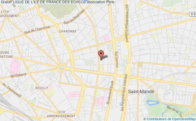 plan association Ligue De L'ile De France Des Echecs Paris