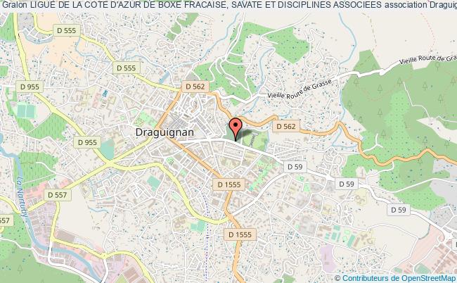 plan association Ligue De La Cote D'azur De Boxe Fracaise, Savate Et Disciplines Associees Draguignan