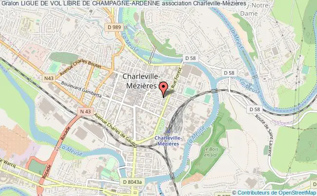 plan association Ligue De Vol Libre De Champagne-ardenne Charleville-Mézières