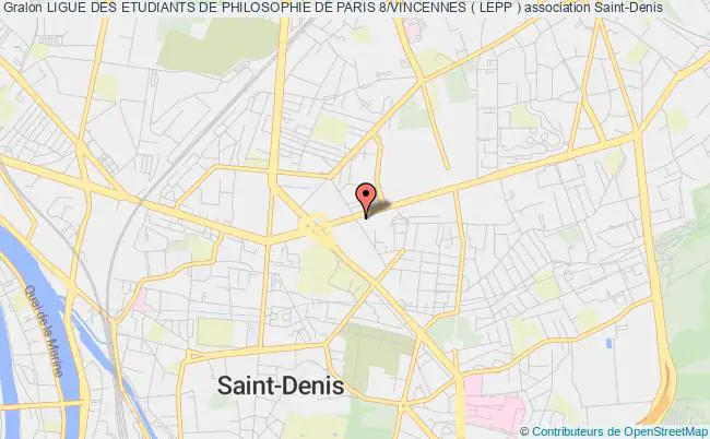 plan association Ligue Des Etudiants De Philosophie De Paris 8/vincennes ( Lepp ) Saint-Denis