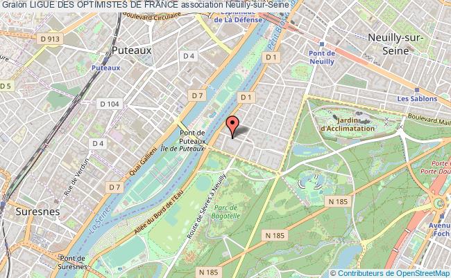 plan association Ligue Des Optimistes De France Neuilly-sur-Seine