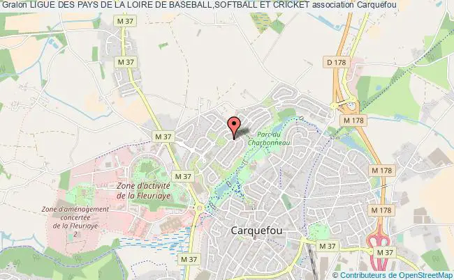 plan association Ligue Des Pays De La Loire De Baseball,softball Et Cricket Carquefou