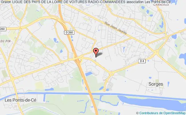 plan association Ligue Des Pays De La Loire De Voitures Radio-commandees Ponts-de-Cé