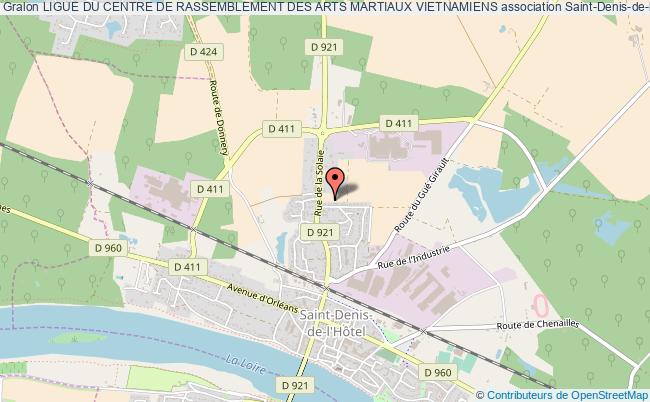 plan association Ligue Du Centre De Rassemblement Des Arts Martiaux Vietnamiens Saint-Denis-de-l'Hôtel