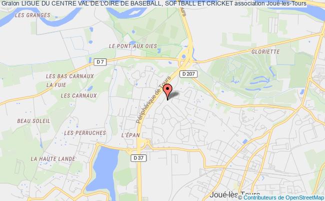 plan association Ligue Du Centre Val De Loire De Baseball, Softball Et Cricket Joué-lès-Tours