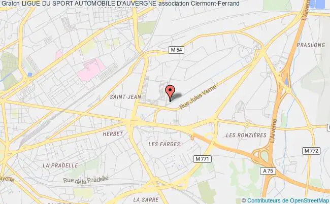 plan association Ligue Du Sport Automobile D'auvergne Clermont-Ferrand