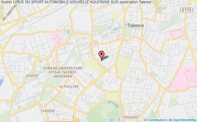 plan association Ligue Du Sport Automobile Nouvelle Aquitaine Sud Talence