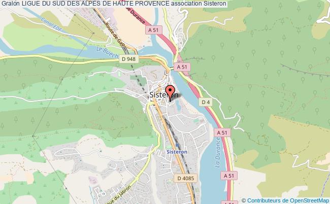 plan association Ligue Du Sud Des Alpes De Haute Provence Sisteron