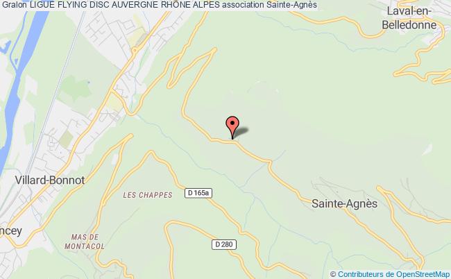 plan association Ligue Flying Disc Auvergne RhÔne Alpes Sainte-Agnès