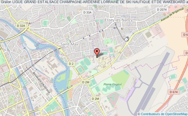 plan association Ligue Grand Est Alsace Champagne-ardenne Lorraine De Ski Nautique Et De Wakeboard Tomblaine