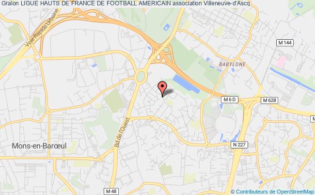 plan association Ligue Hauts De France De Football Americain Villeneuve-d'Ascq