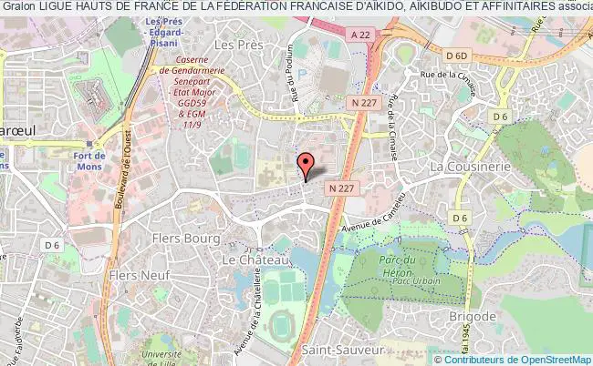 plan association Ligue Hauts De France De La FÉdÉration Francaise D'aÏkido, AÏkibudo Et Affinitaires Villeneuve-d'Ascq