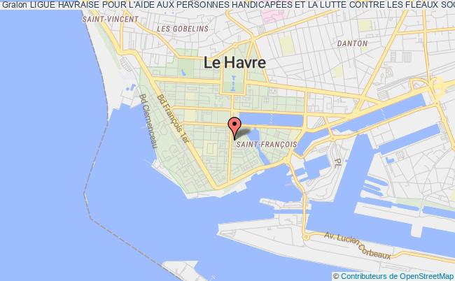 plan association Ligue Havraise Pour L'aide Aux Personnes HandicapÉes Et La Lutte Contre Les FlÉaux Sociaux Le Havre Cedex