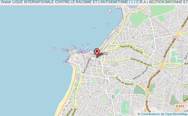 plan association Ligue Internationale Contre Le Racisme Et L'antisemitisme ( L.i.c.r.a.) Section Bayonne Et Pays De L'adour Biarritz