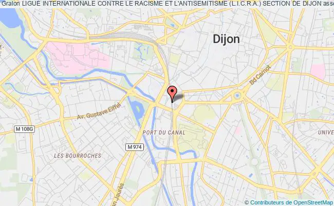 plan association Ligue Internationale Contre Le Racisme Et L'antisemitisme (l.i.c.r.a.) Section De Dijon Dijon cedex