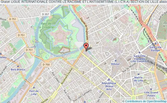 plan association Ligue Internationale Contre Le Racisme Et L'antisemitisme (l.i.c.r.a) Section De Lille Lille