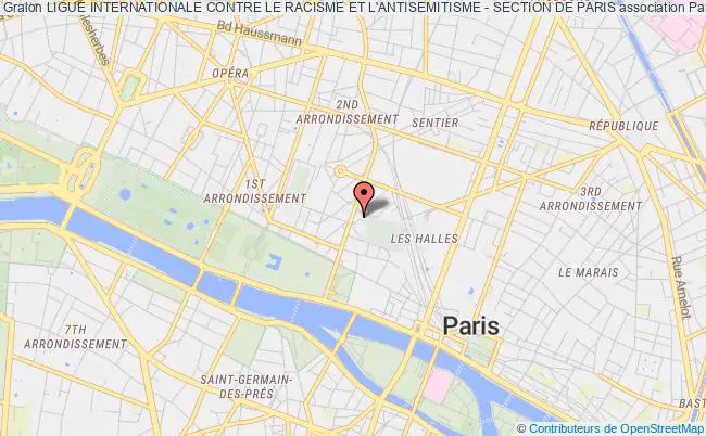 plan association Ligue Internationale Contre Le Racisme Et L'antisemitisme - Section De Paris Paris