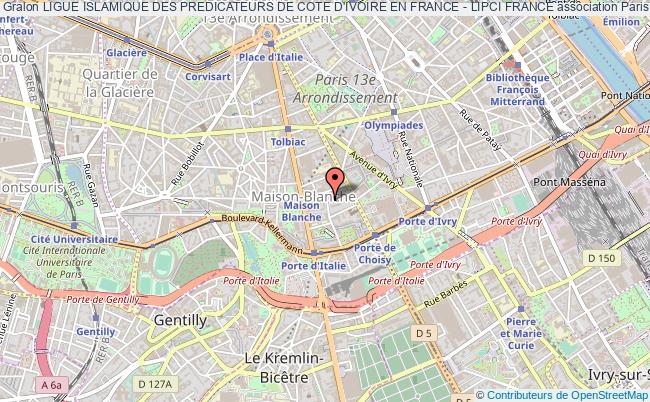 plan association Ligue Islamique Des Predicateurs De Cote D'ivoire En France - Lipci France Paris