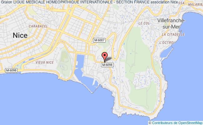 plan association Ligue Medicale Homeopathique Internationale - Section France Nice