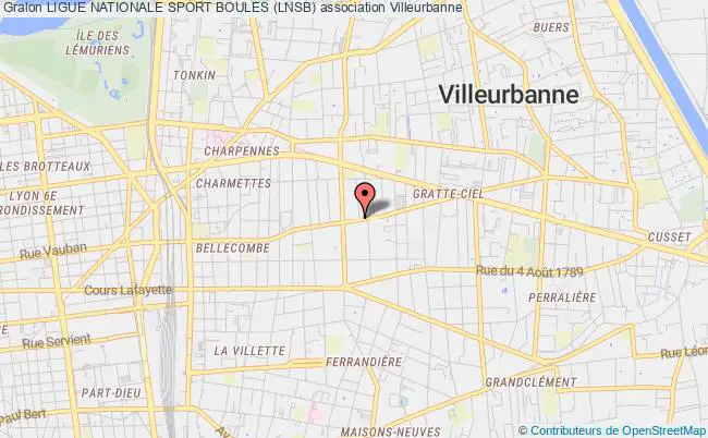 plan association Ligue Nationale Sport Boules (lnsb) Villeurbanne