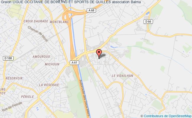 plan association Ligue Occitanie De Bowling Et Sports De Quilles Balma