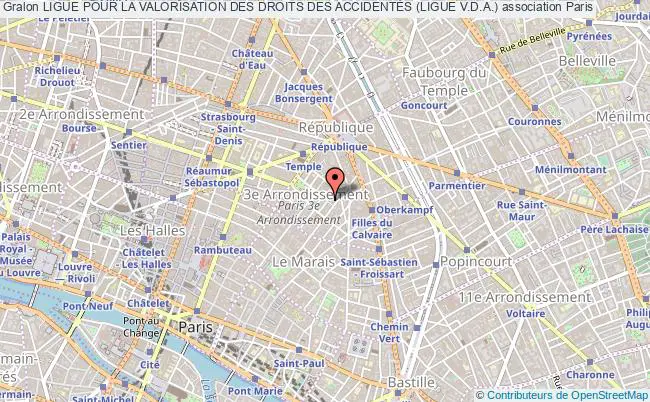 plan association Ligue Pour La Valorisation Des Droits Des AccidentÉs (ligue V.d.a.) Paris