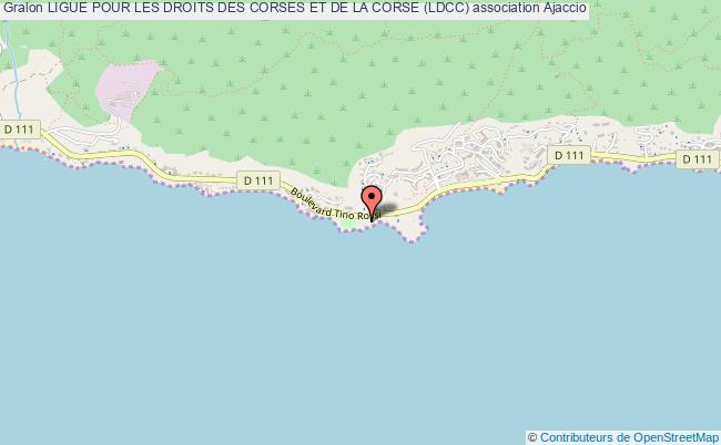 plan association Ligue Pour Les Droits Des Corses Et De La Corse (ldcc) Ajaccio