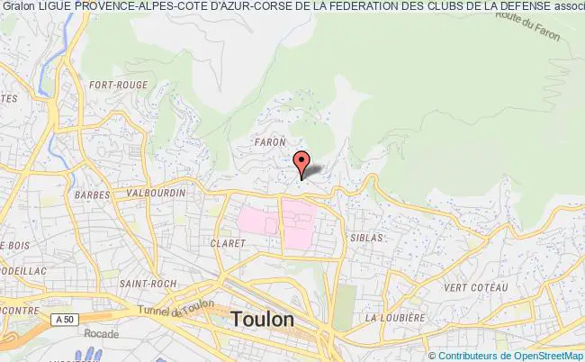 plan association Ligue Provence-alpes-cote D'azur-corse De La Federation Des Clubs De La Defense TOULON CEDEX 9