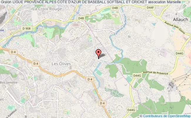 plan association Ligue Provence Alpes Cote D'azur De Baseball Softball Et Cricket Marseille