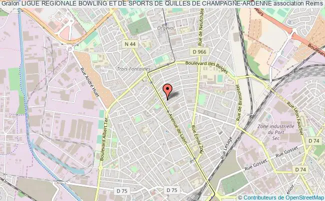 plan association Ligue Regionale Bowling Et De Sports De Quilles De Champagne-ardenne Reims