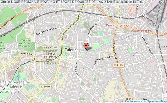 plan association Ligue Regionale Bowling Et Sport De Quilles De L'aquitaine Talence