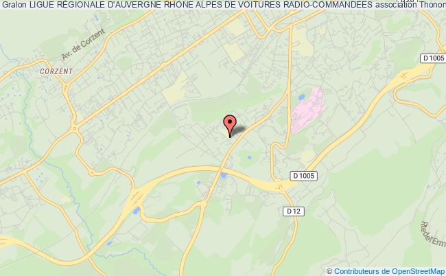 plan association Ligue RÉgionale D'auvergne Rhone Alpes De Voitures Radio-commandees Thonon-les-Bains