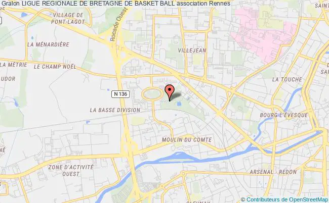 plan association Ligue Regionale De Bretagne De Basket Ball Rennes