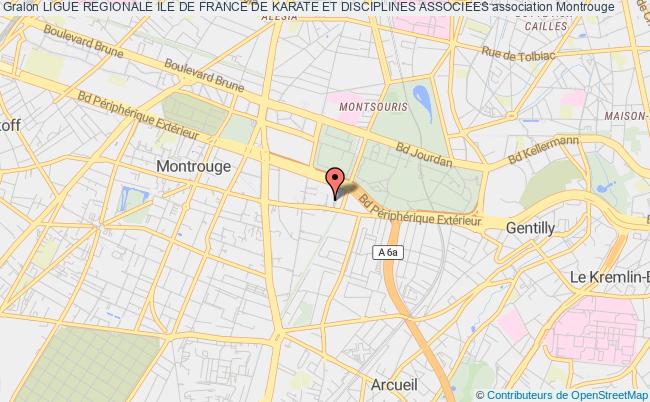 plan association Ligue Regionale Ile De France De Karate Et Disciplines Associees Montrouge