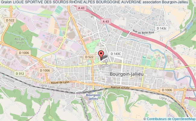 plan association Ligue Sportive Des Sourds RhÔne Alpes Bourgogne Auvergne Bourgoin-Jallieu