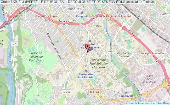 plan association Ligue Universelle De Trollball De Toulouse Et De Ses Environs Toulouse