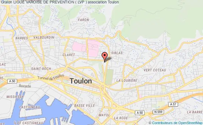 plan association Ligue Varoise De Prevention ( Lvp ) Toulon