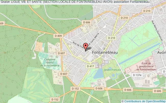 plan association Ligue Vie Et Sante (section Locale De Fontainebleau-avon) Fontainebleau